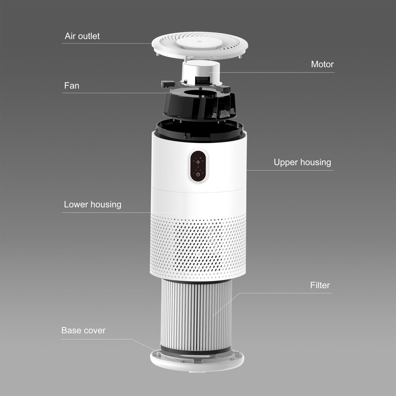 Композитный комнатный настольный очиститель воздуха Pm2.5